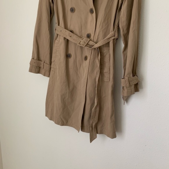 J.Crew Trench Coat Washed Cotton Natural - Picture 7 of 8